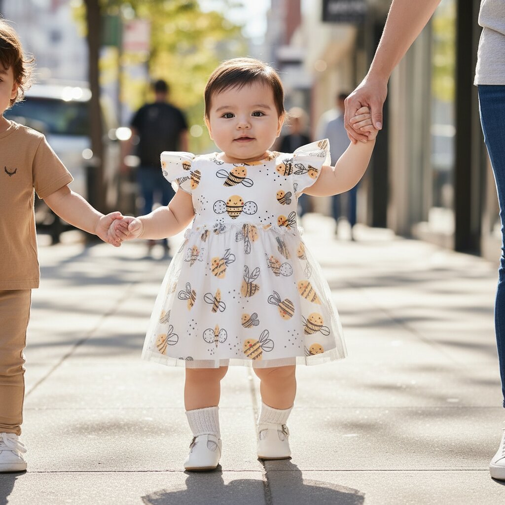 Robe Fille Bébé Motif Abeilles Cartoon – Tulle Doux Printemps Été - Choupinoo