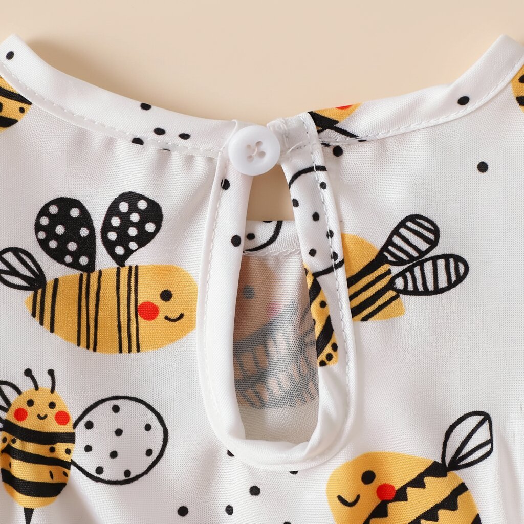 Robe Fille Bébé Motif Abeilles Cartoon – Tulle Doux Printemps Été - Choupinoo