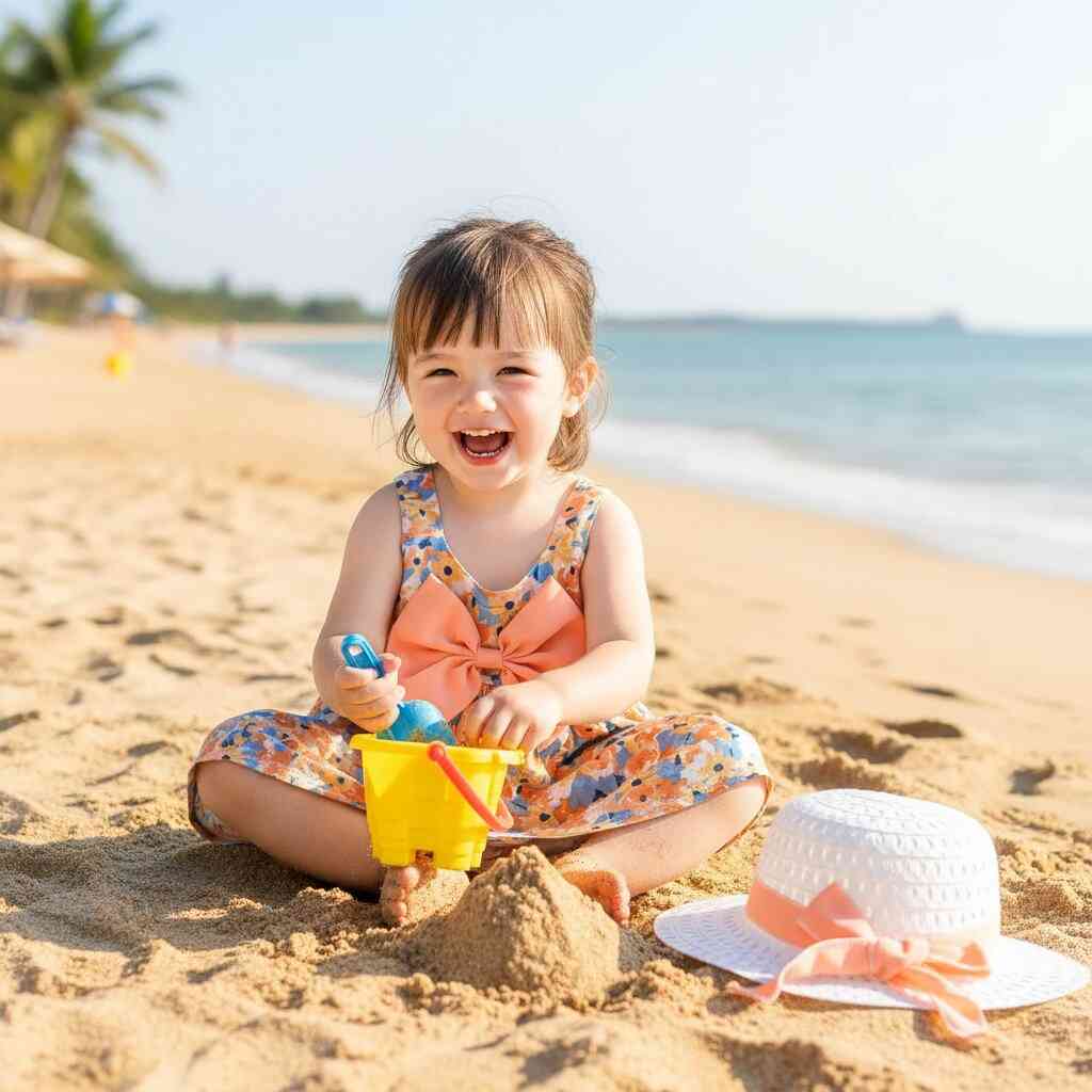 Robe Fille Été avec Chapeau Assorti | Ensemble Fleuri 1 - 3 ans🌸 - Choupinoo
