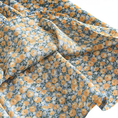Robe Fille Été Fleurie – Col Berthe Blanc & Nœud Ruban - Choupinoo