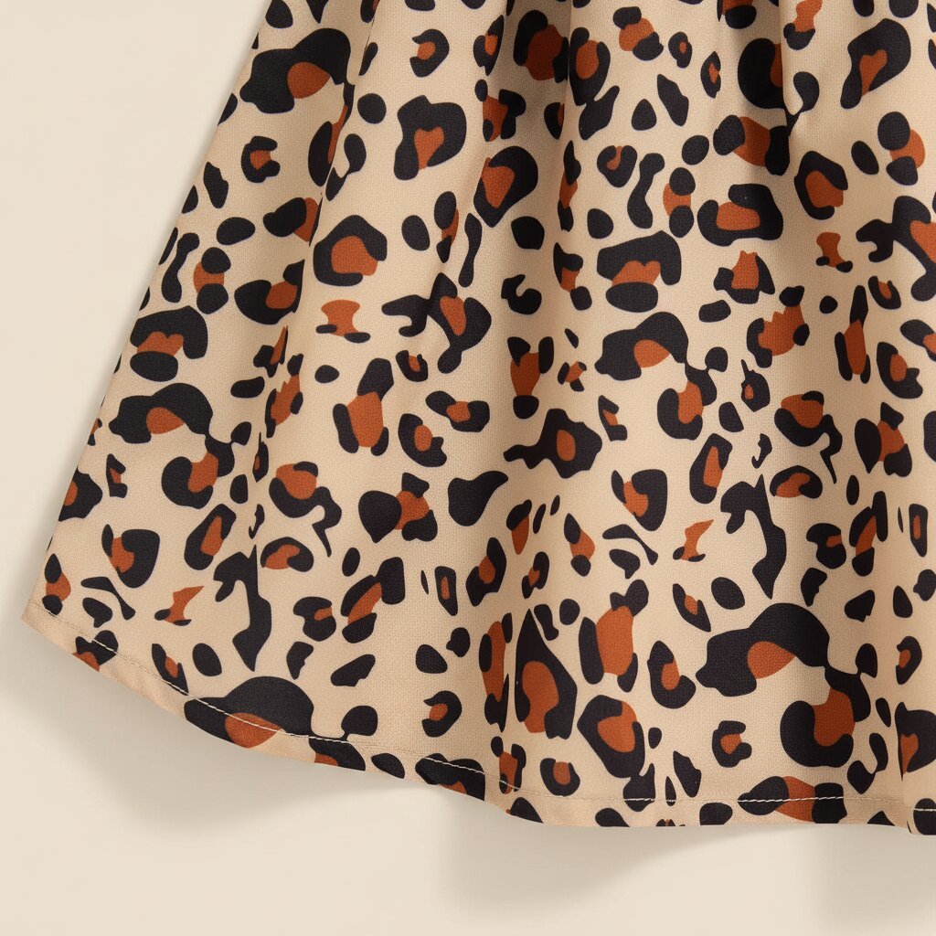 Robe Fille Été — Imprimé Léopard, Bretelles & Nœud | 0 - 24 Mois - Choupinoo