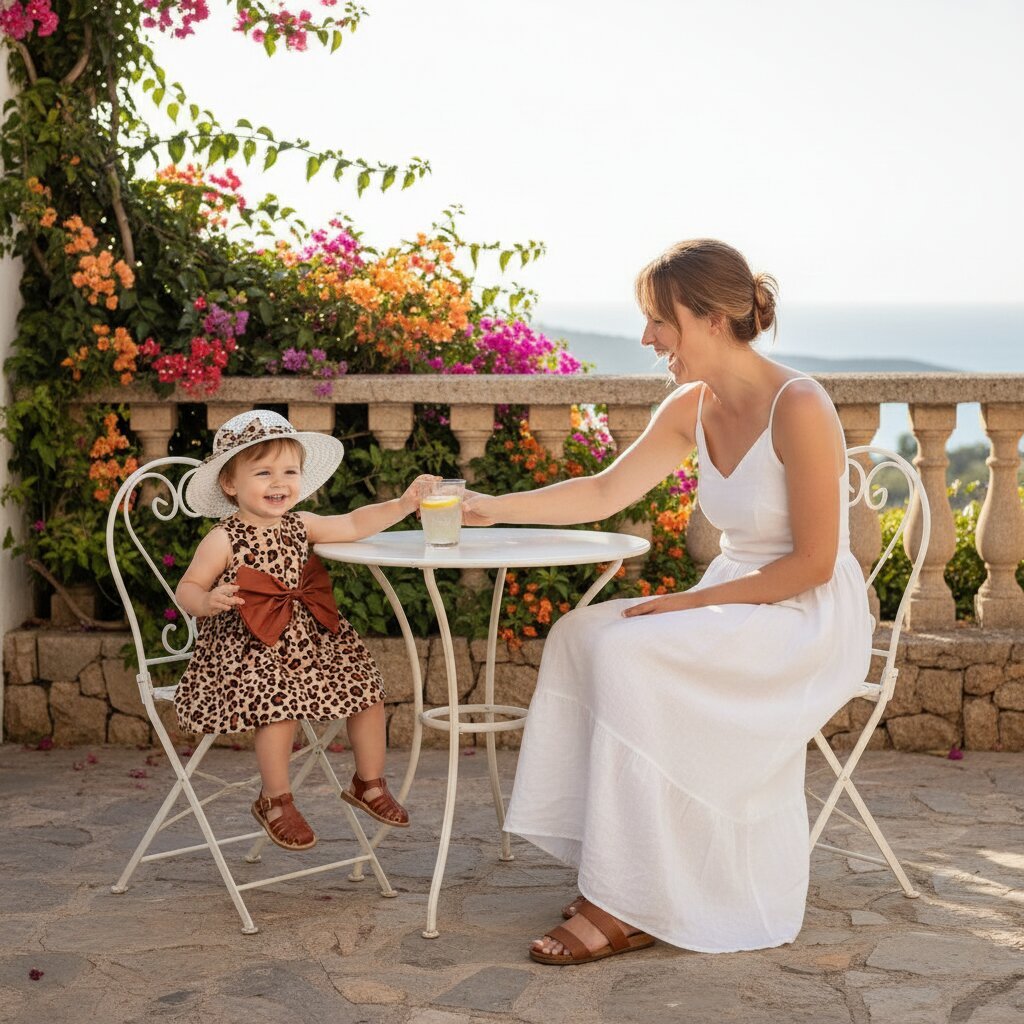 Robe Fille Été — Imprimé Léopard, Bretelles & Nœud | 0 - 24 Mois - Choupinoo