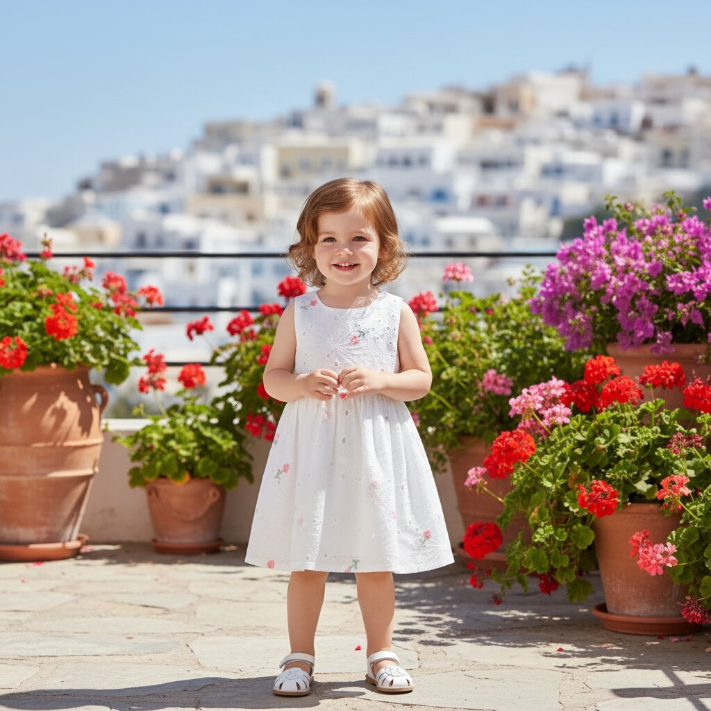 Robe Fille Été Sans Manches – Broderie Florale Coton | 2 - 7 ans - Choupinoo