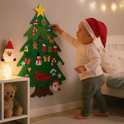 Sapin de Noël en feutrine mural pour enfants - Choupinoo
