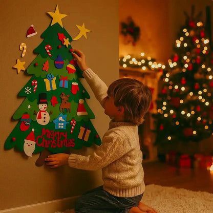 Sapin de Noël en feutrine mural pour enfants - Choupinoo