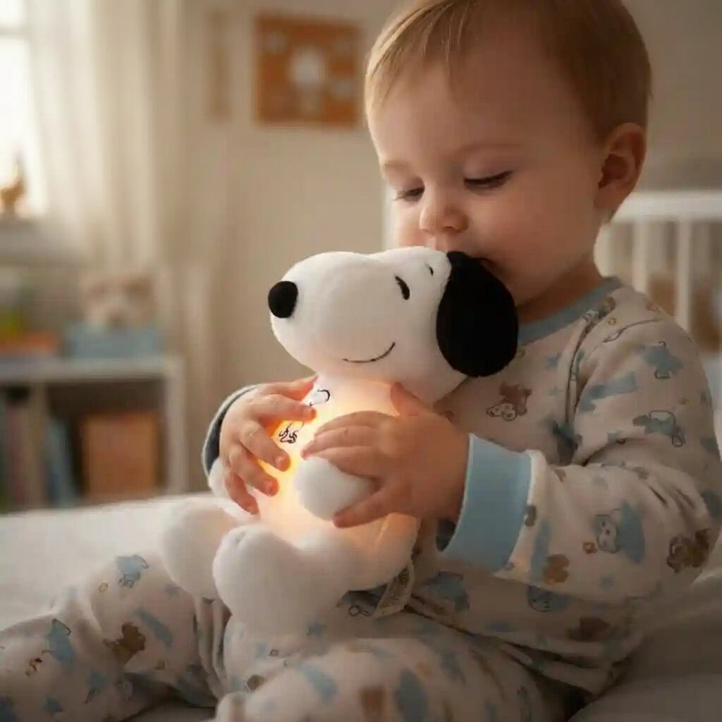 Snoopy Respirant Veilleuse - Peluche Réconfort Bébé - Choupinoo