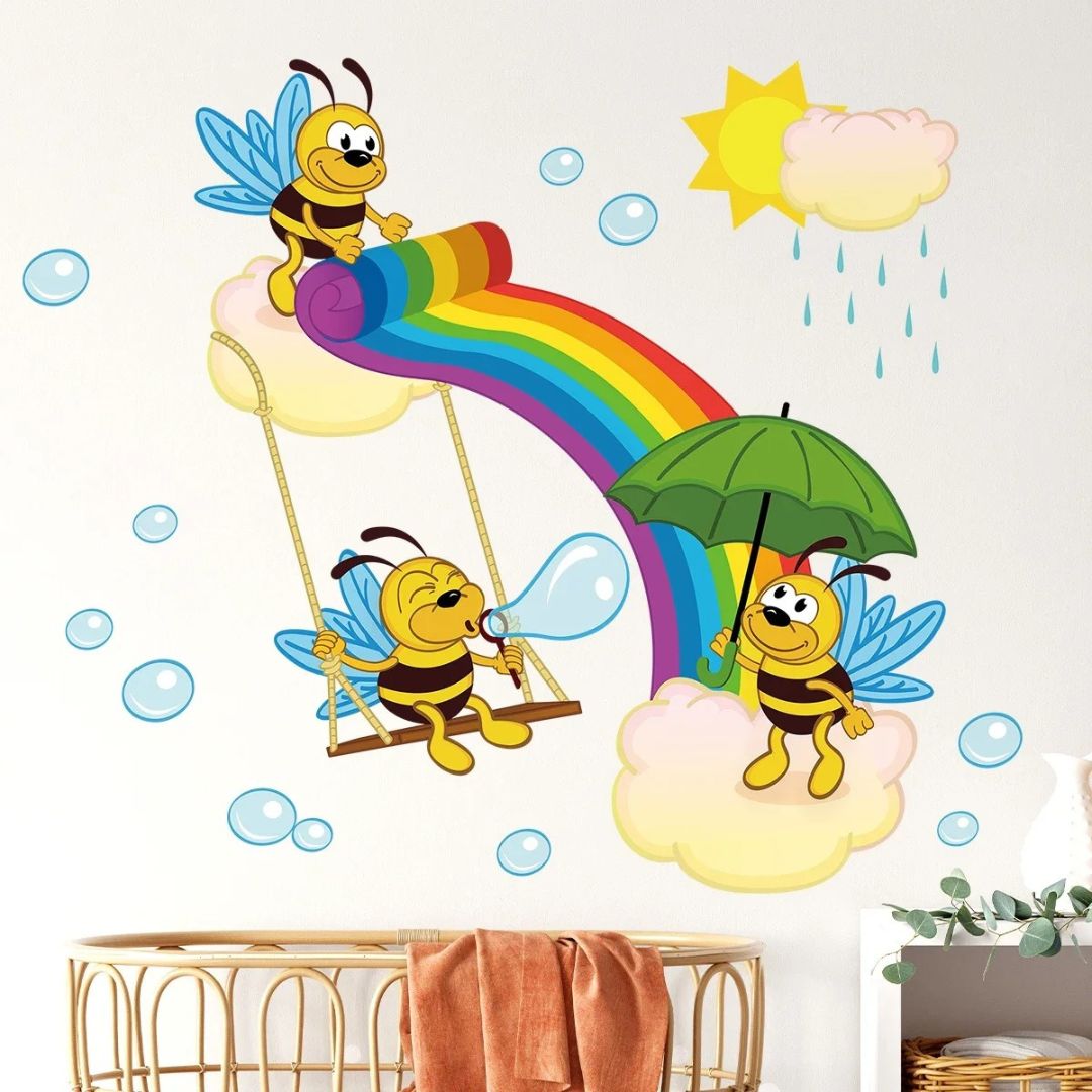 Stickers arc en ciel cigales - Choupinoo