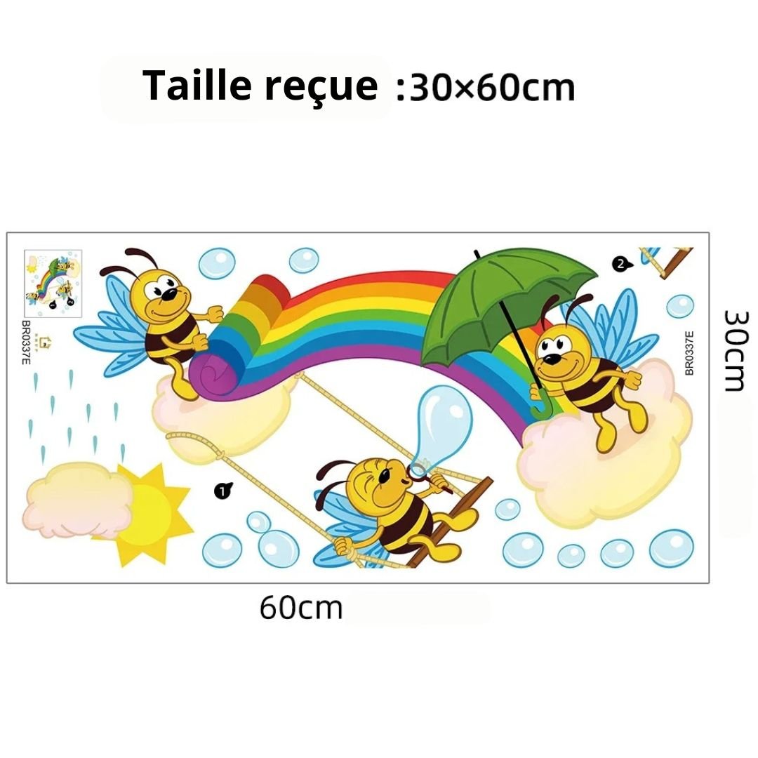 Stickers arc en ciel cigales - Choupinoo