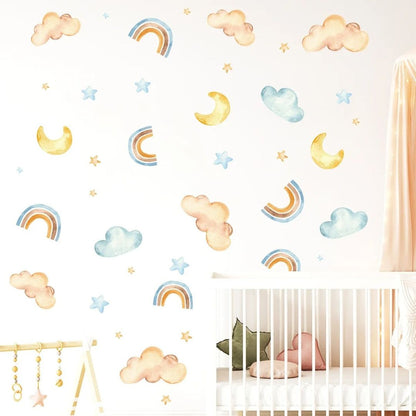 Stickers arc en ciel étoile et lune - Choupinoo