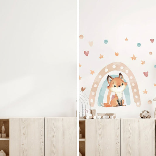 Stickers Muraux Arc - en - Ciel Aquarelle – Chambre Bébé Pastel - Choupinoo
