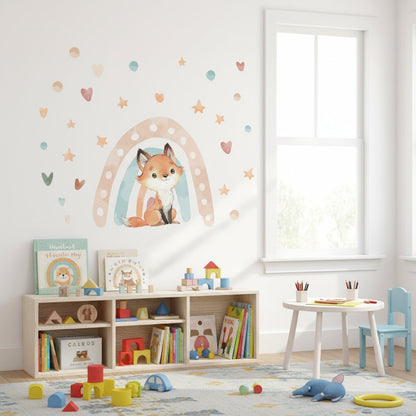 Stickers Muraux Arc - en - Ciel Aquarelle – Chambre Bébé Pastel - Choupinoo