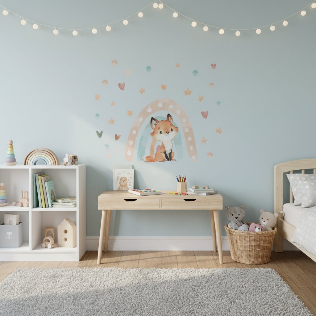 Stickers Muraux Arc - en - Ciel Aquarelle – Chambre Bébé Pastel - Choupinoo