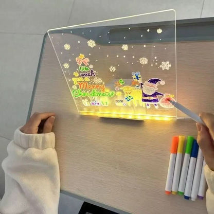 Tableau lumineux avec stylos colorés effaçable - Choupinoo