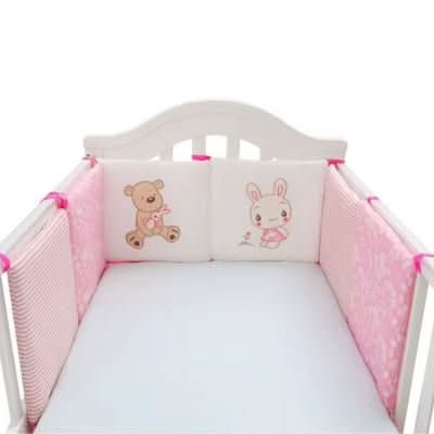 Tour de lit bebe fille et garçon respirant 6 pièces 30x30 cm - Choupinoo