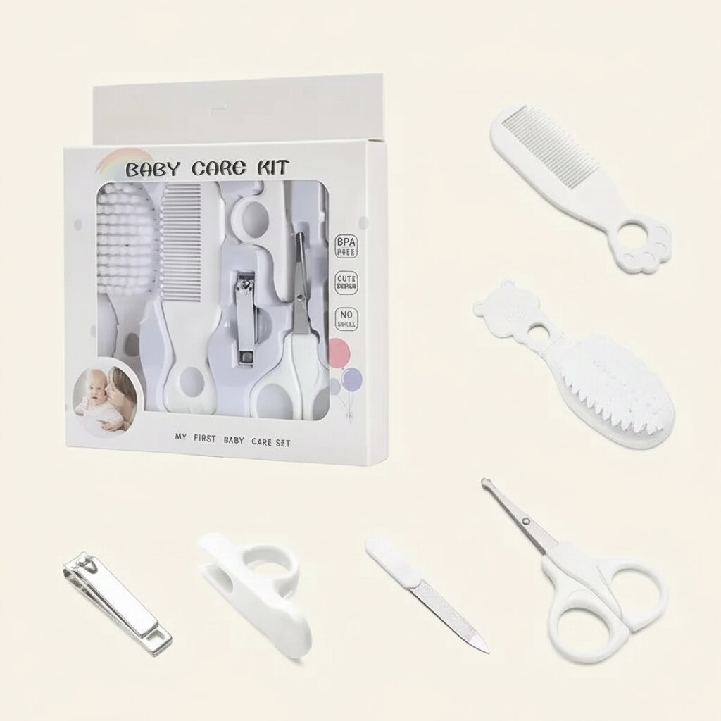 Trousse de Toilette Bébé 6 Pièces – Kit Soin Complet Nouveau - Né & Nourrisson | Choupinoo - Choupinoo