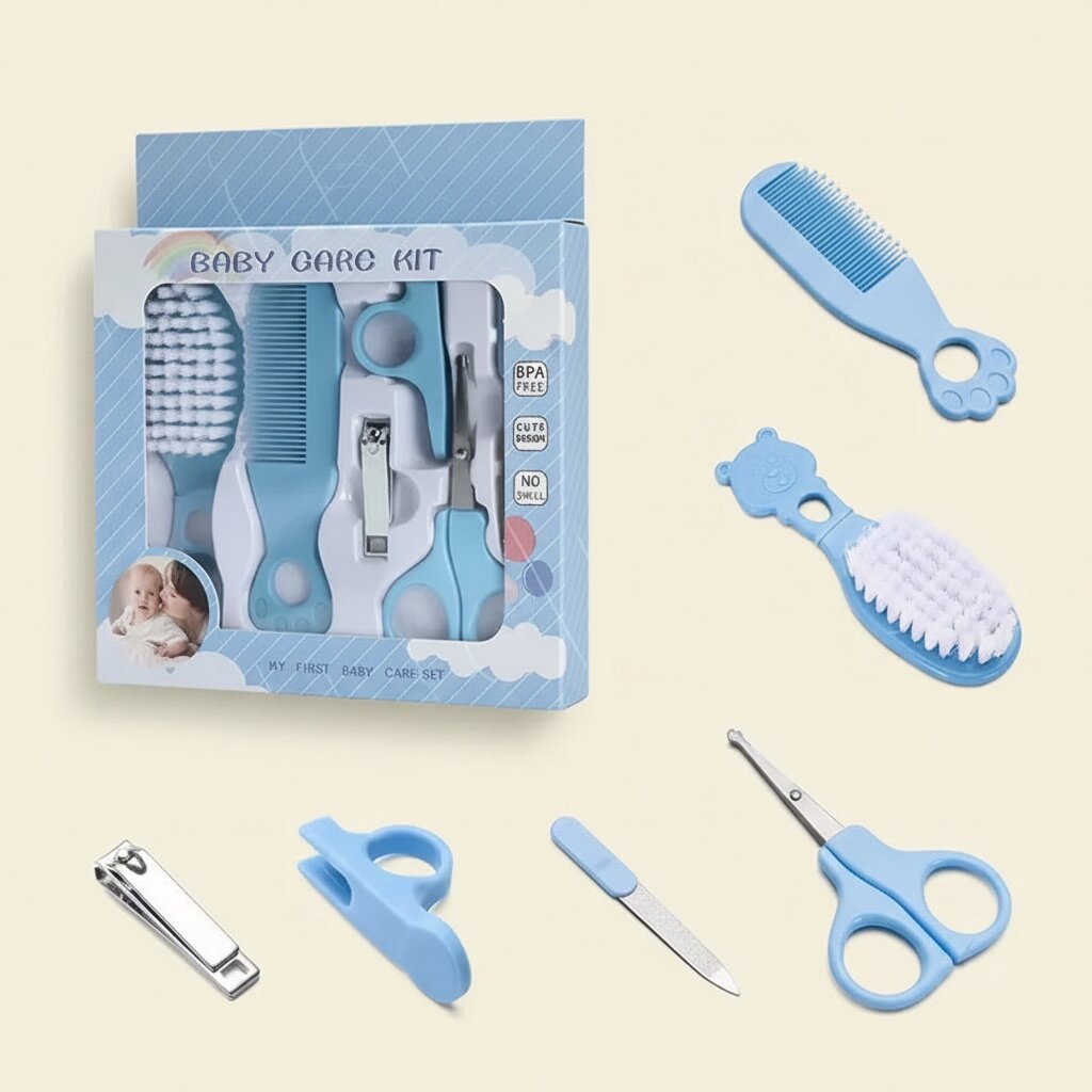 Trousse de Toilette Bébé 6 Pièces – Kit Soin Complet Nouveau - Né & Nourrisson | Choupinoo - Choupinoo