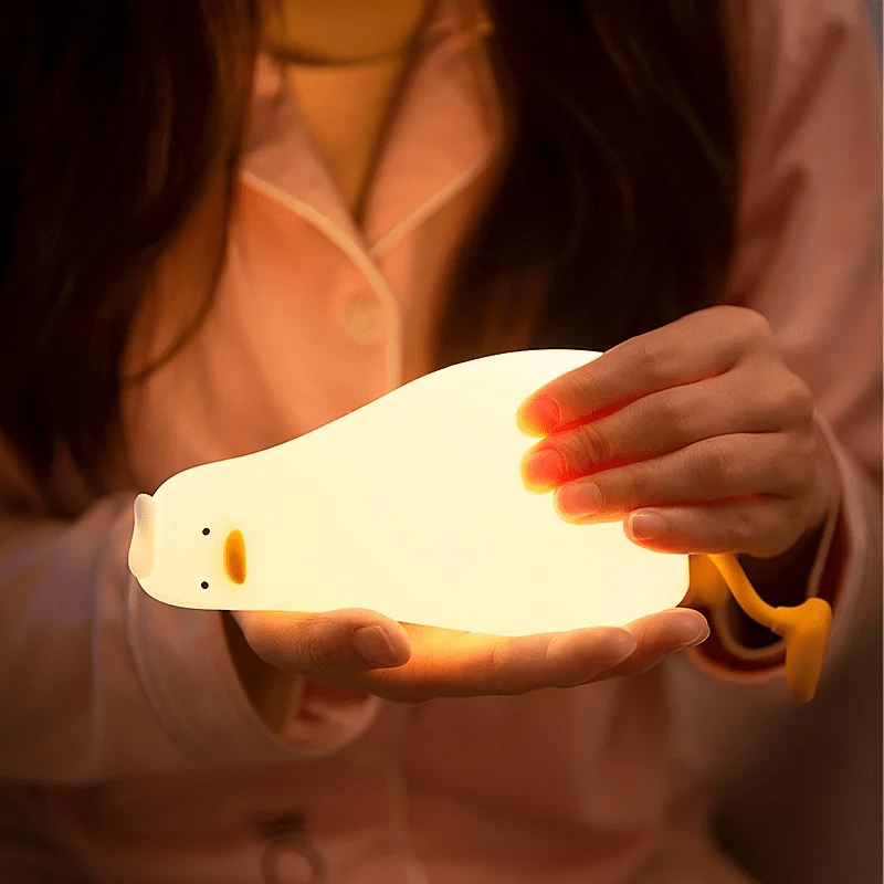 Veilleuse bébé rechargeable canard couché à plat - Choupinoo