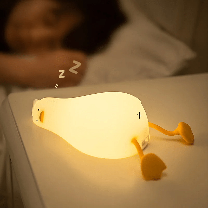 Veilleuse bébé rechargeable canard couché à plat - Choupinoo