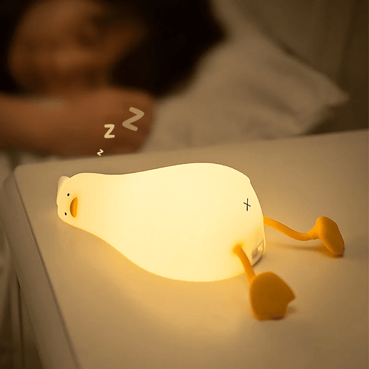 Veilleuse bébé rechargeable canard couché à plat - Choupinoo