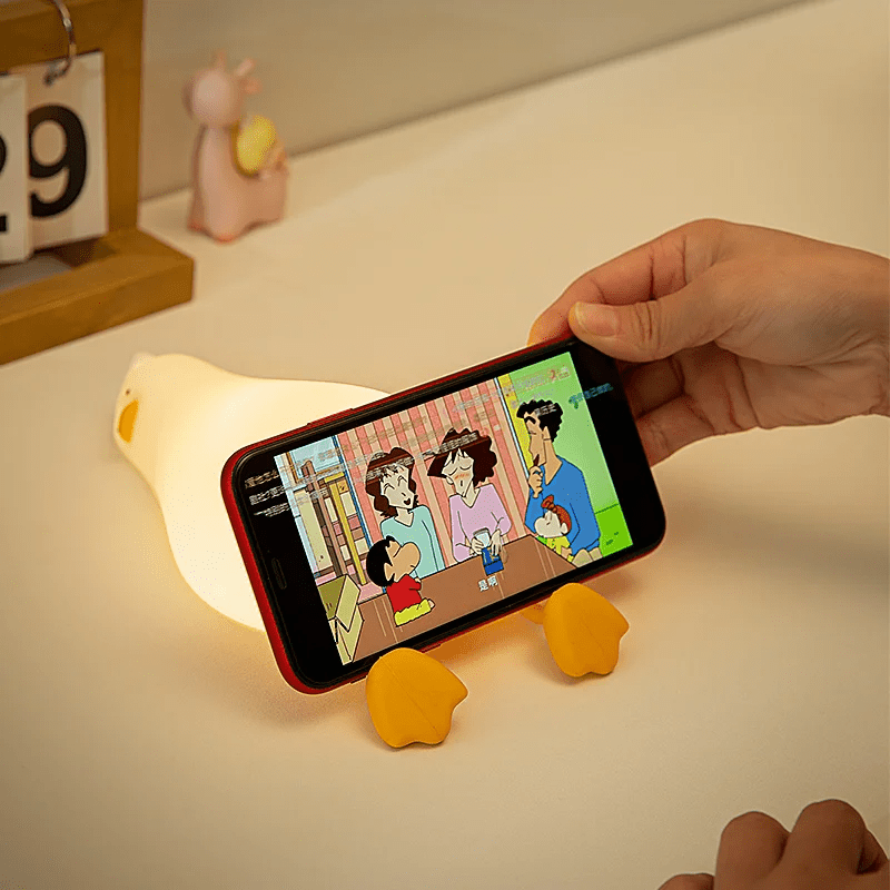 Veilleuse bébé rechargeable canard couché à plat - Choupinoo