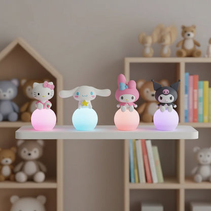 Veilleuse Hello Kitty Sanrio - Pack 4 Lampes Kawaii Enfant - Choupinoo